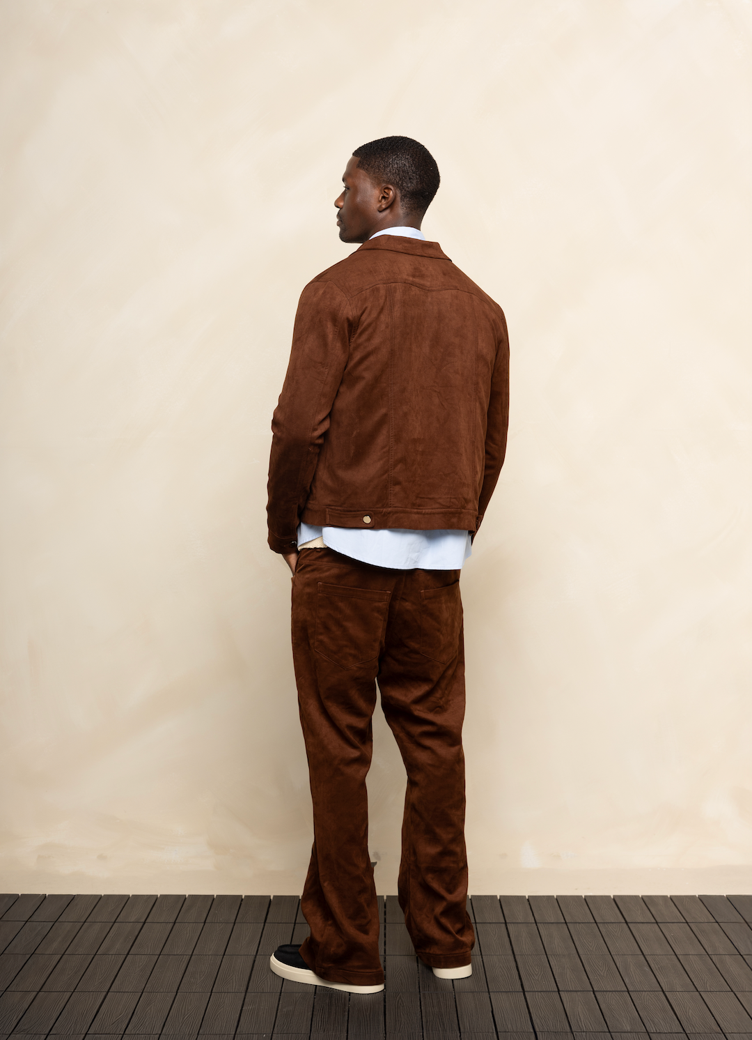 Expresso Suede Flare Trousers