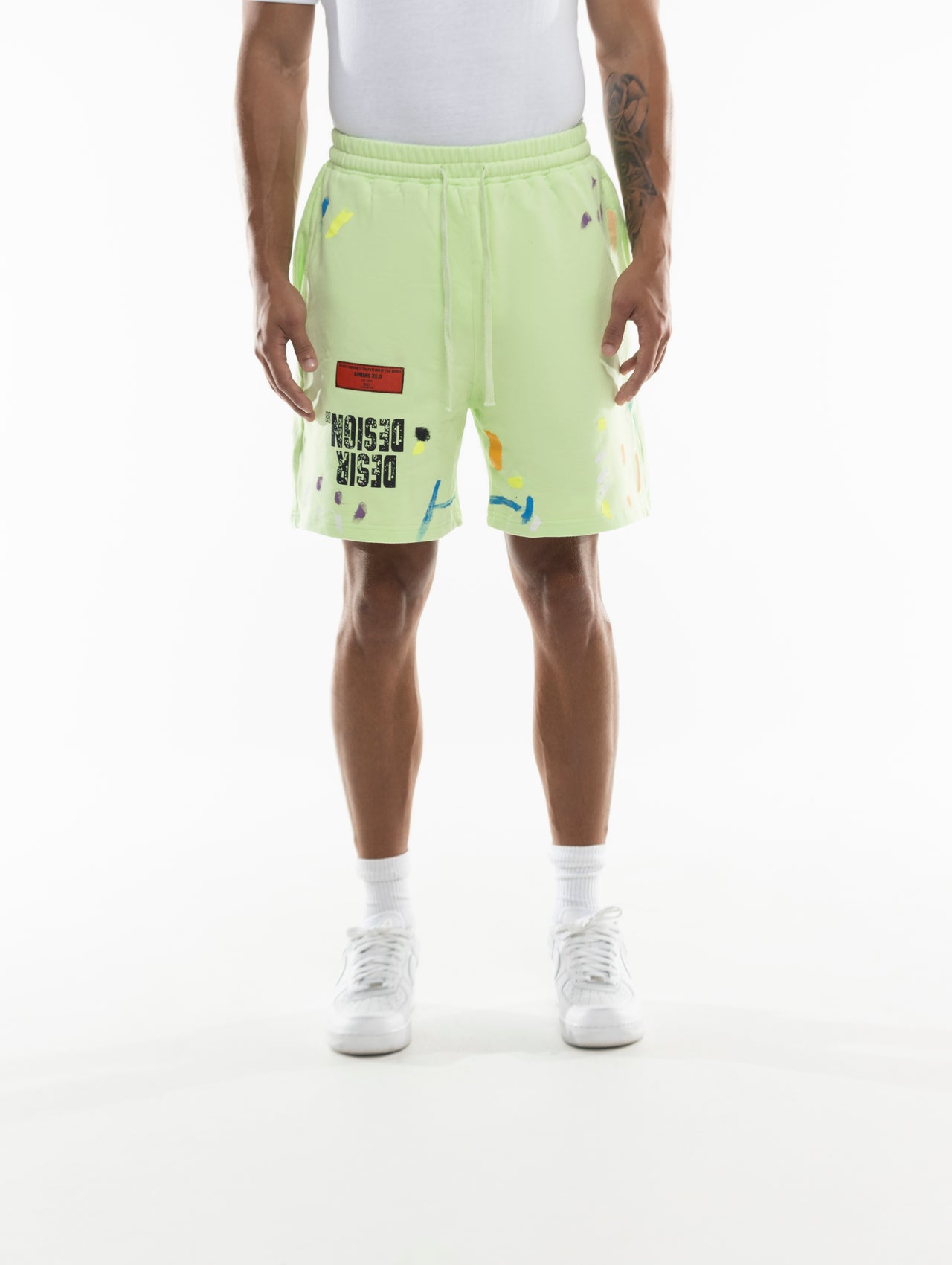 DESIR DESIGN HAND PAINTED SHORTS - GREEN (LIMITED EDITION)